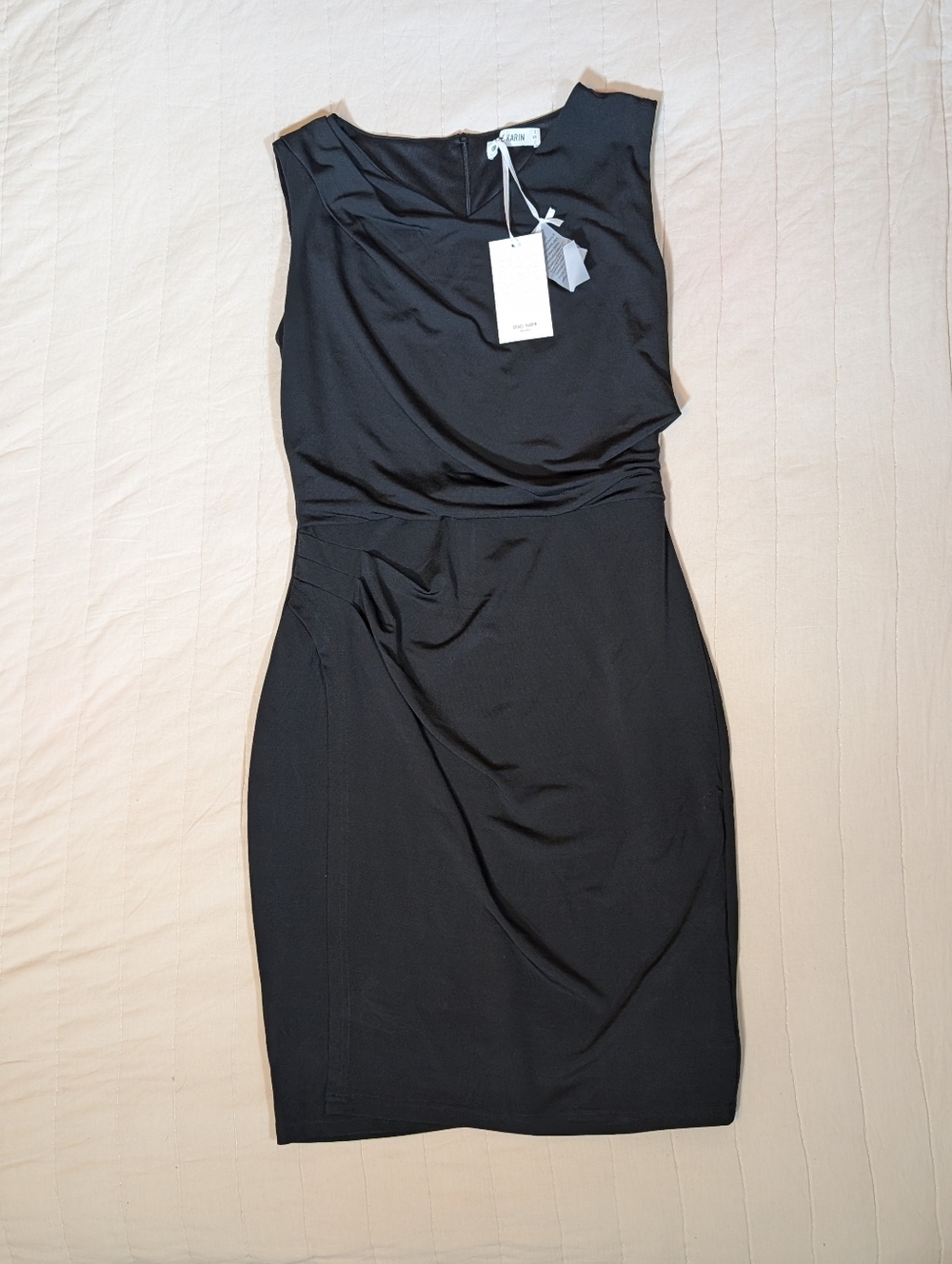 NWT Grace Karin Black Sleeveless Sheath Dress, Small